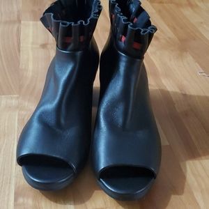 LOGO Peep Toe Booties by Lori Goldstein